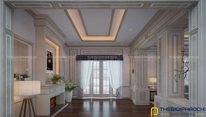 phào chỉ hàn quốc trang trí nội thất biệt thự cổ điển